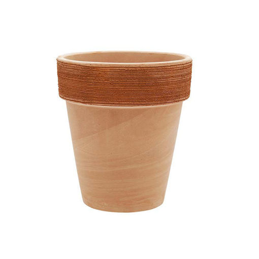 Immagine di Vaso Alto Ø 50 cm h 55 cm graffiato in terracotta colore anticato - copia - copia - copia